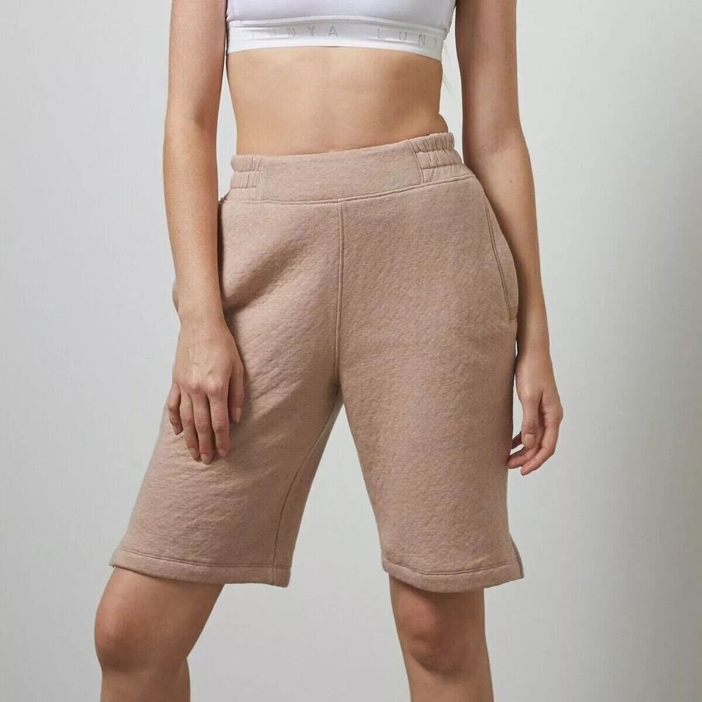 LUNYA Womens Shorts‎ Medium Oatmeal Pull On Restore Double Faced Pockets $148